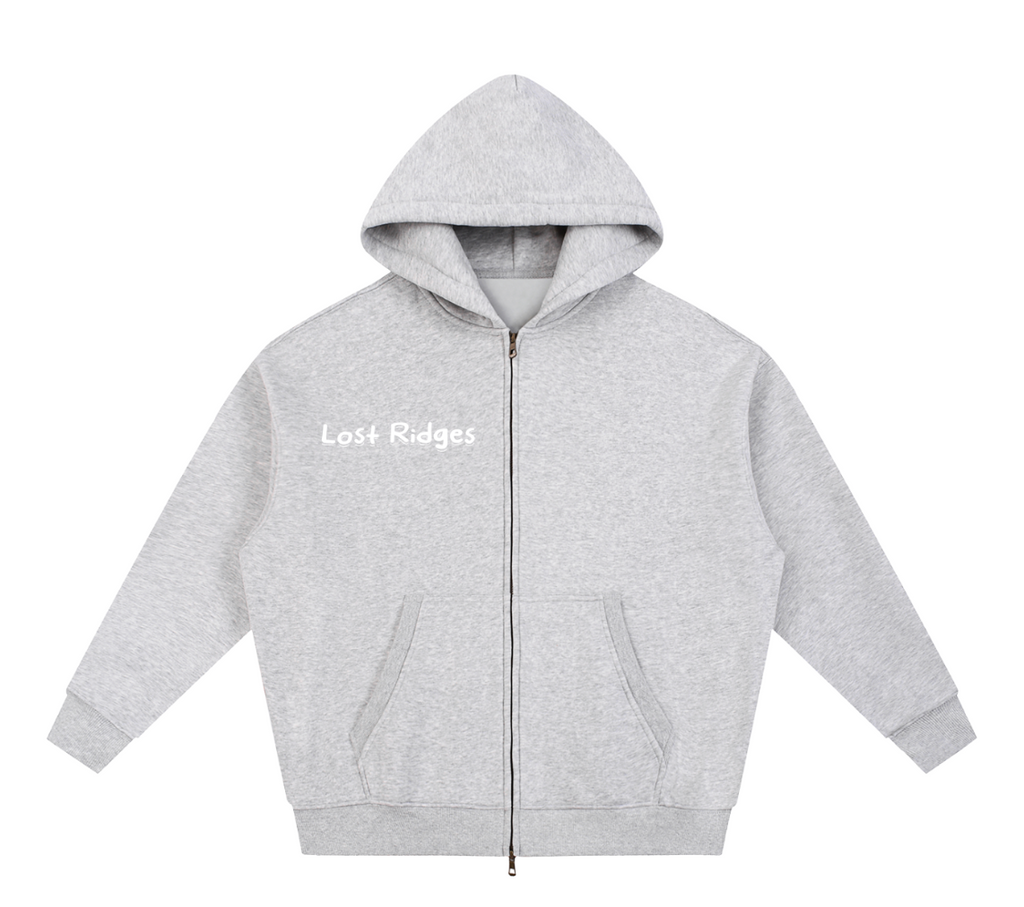 Gray zip up hoodie