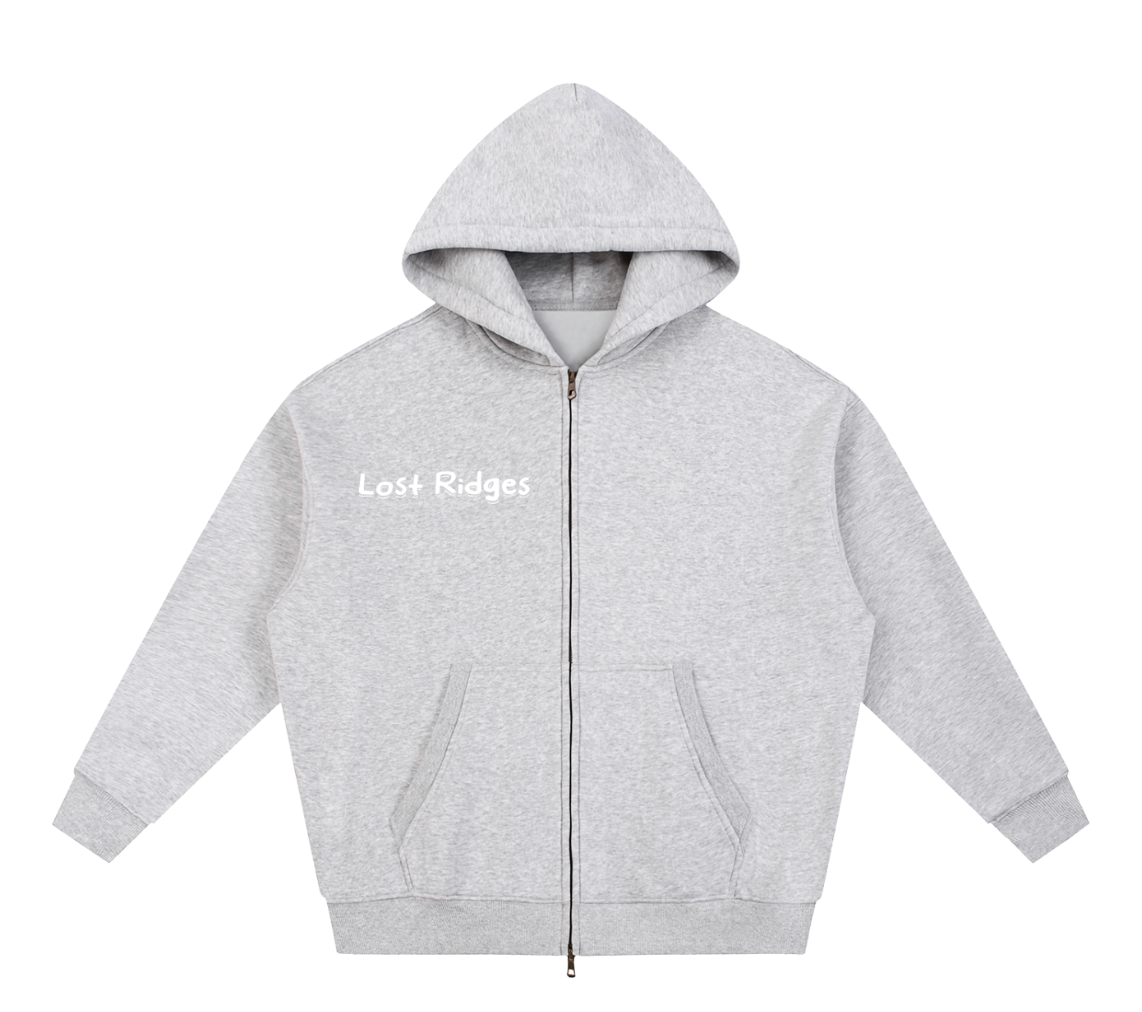 Gray zip up hoodie