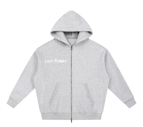 Gray zip up hoodie